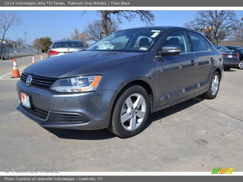 Platinum Gray Metallic / Titan Black 2014 Volkswagen Jetta TDI Sedan