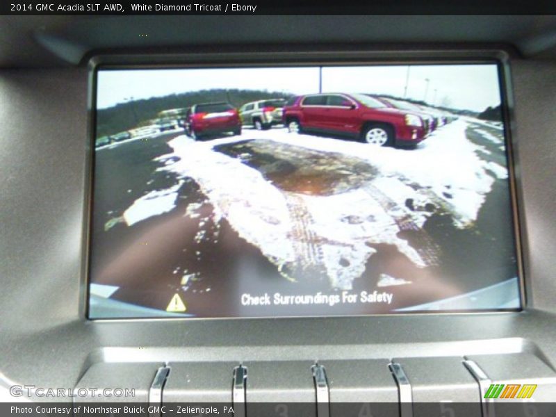White Diamond Tricoat / Ebony 2014 GMC Acadia SLT AWD