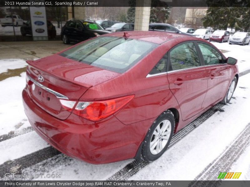 Sparkling Ruby / Camel 2013 Hyundai Sonata GLS