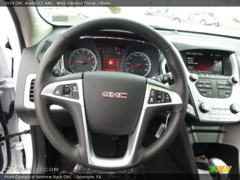 White Diamond Tricoat / Ebony 2014 GMC Acadia SLT AWD