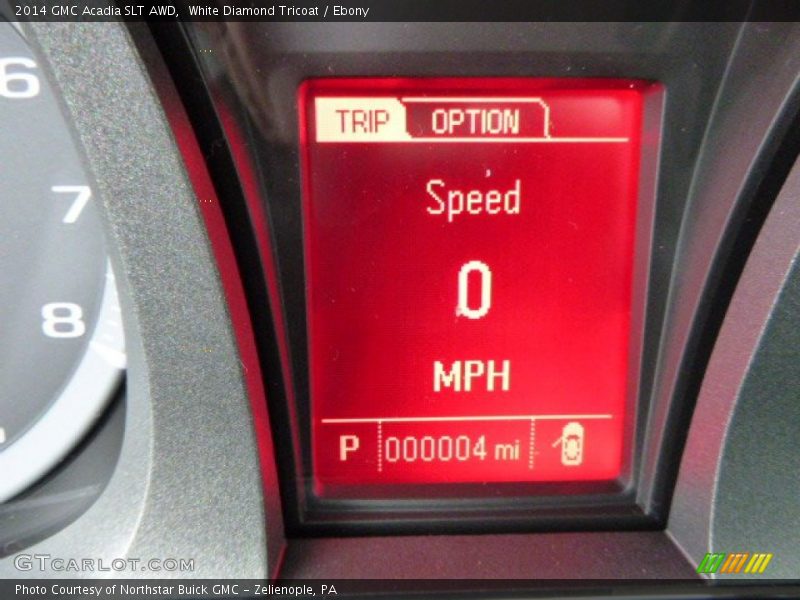 White Diamond Tricoat / Ebony 2014 GMC Acadia SLT AWD