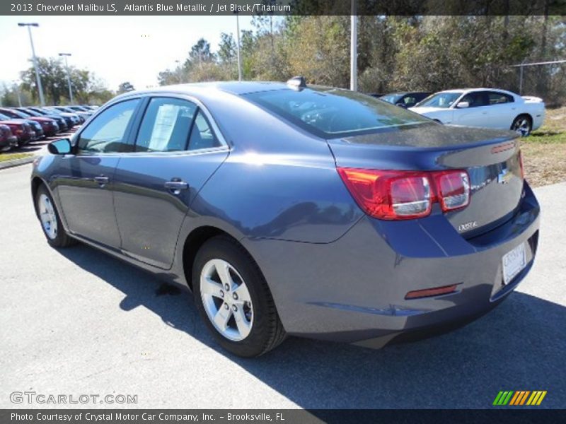 Atlantis Blue Metallic / Jet Black/Titanium 2013 Chevrolet Malibu LS