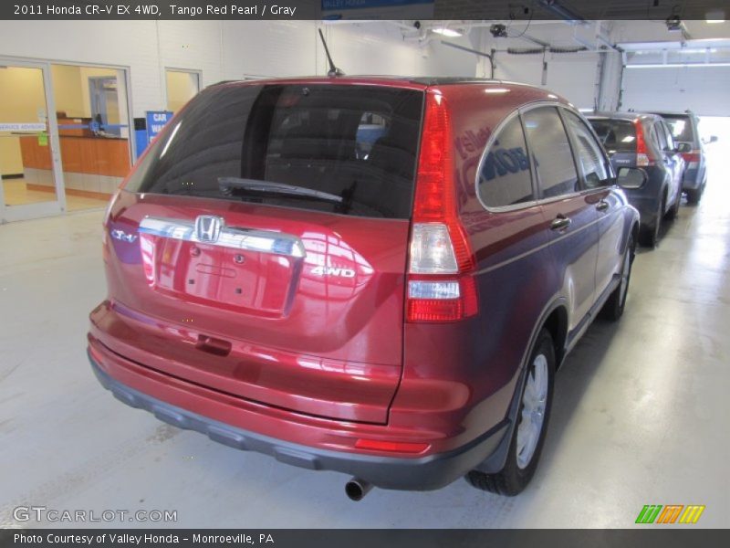 Tango Red Pearl / Gray 2011 Honda CR-V EX 4WD