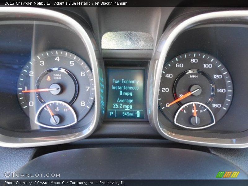 Atlantis Blue Metallic / Jet Black/Titanium 2013 Chevrolet Malibu LS