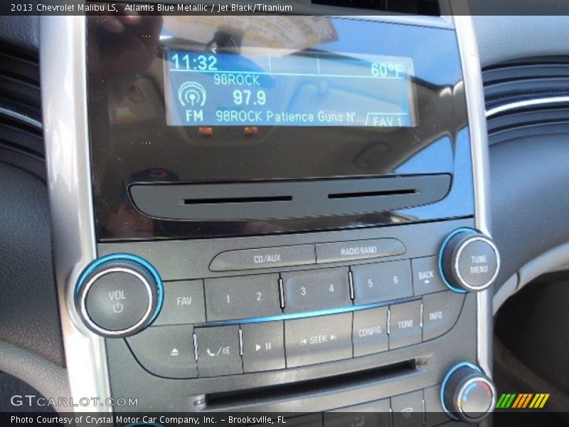 Atlantis Blue Metallic / Jet Black/Titanium 2013 Chevrolet Malibu LS