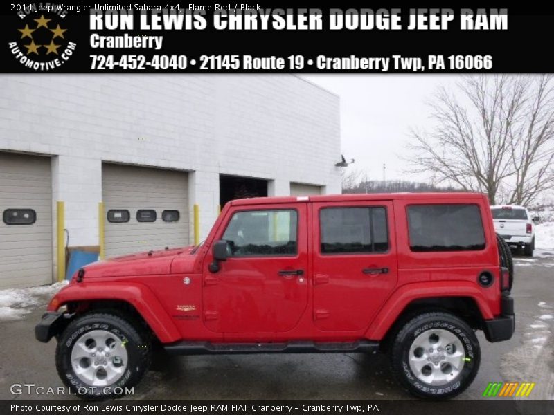 Flame Red / Black 2014 Jeep Wrangler Unlimited Sahara 4x4