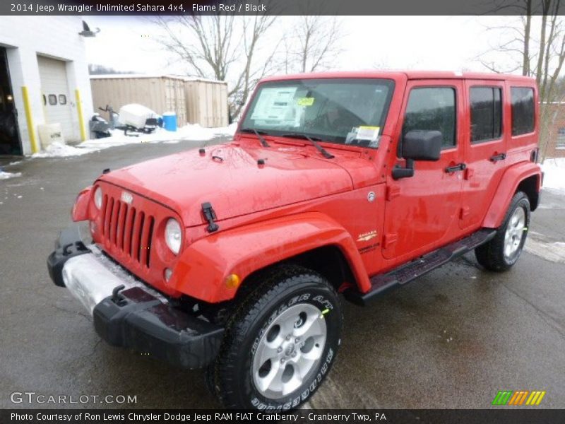 Flame Red / Black 2014 Jeep Wrangler Unlimited Sahara 4x4