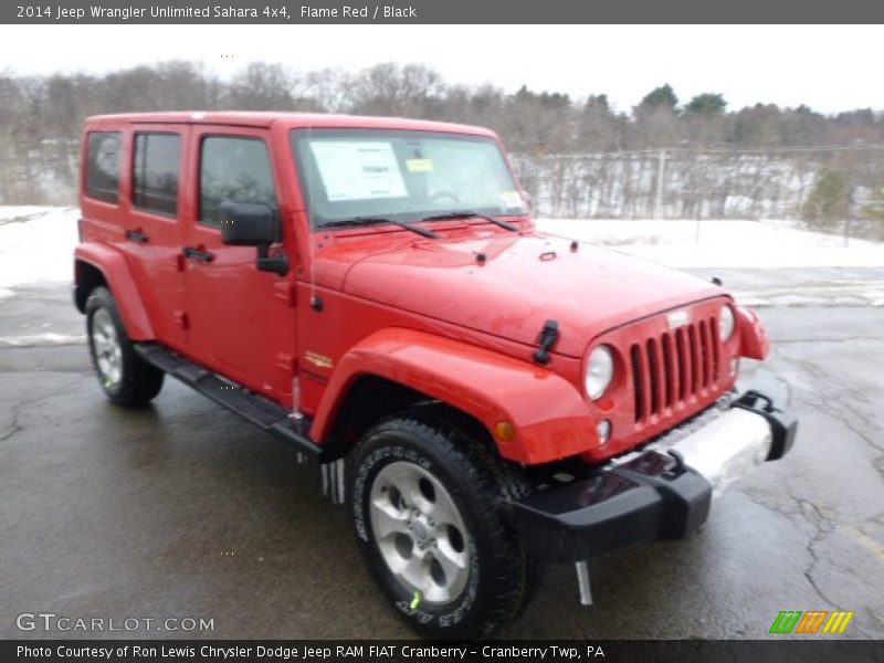 Flame Red / Black 2014 Jeep Wrangler Unlimited Sahara 4x4