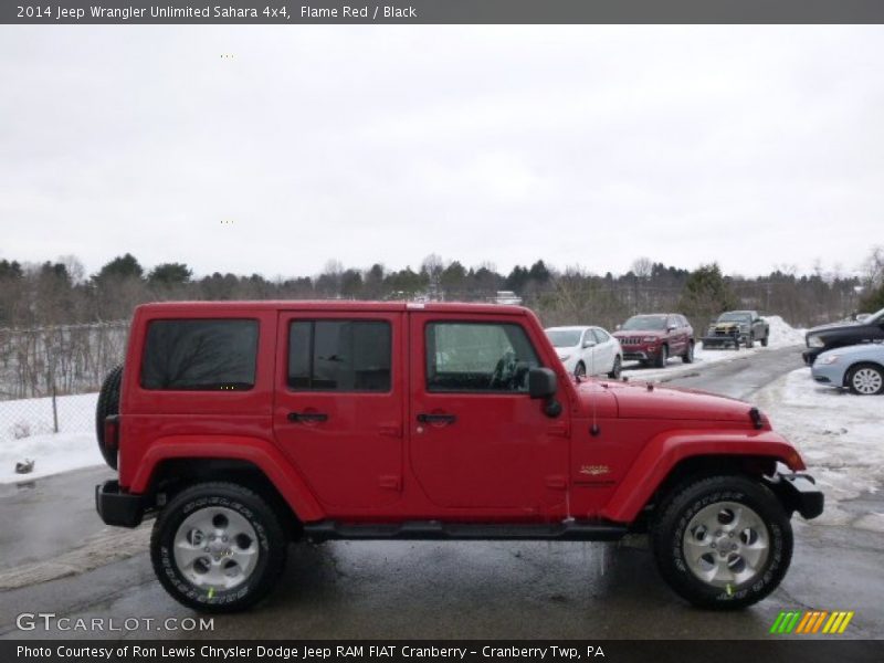 Flame Red / Black 2014 Jeep Wrangler Unlimited Sahara 4x4