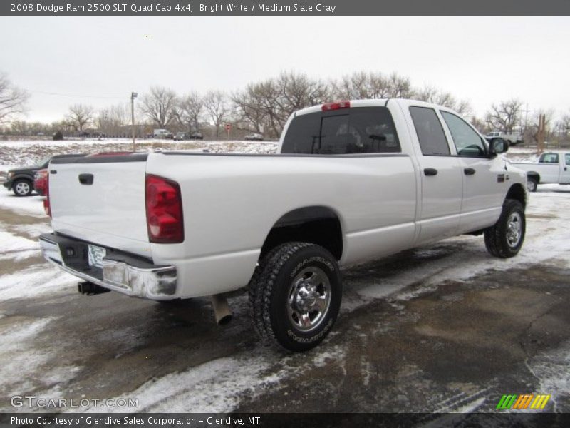 Bright White / Medium Slate Gray 2008 Dodge Ram 2500 SLT Quad Cab 4x4