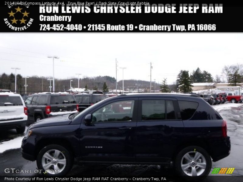 True Blue Pearl / Dark Slate Gray/Light Pebble 2014 Jeep Compass Latitude 4x4