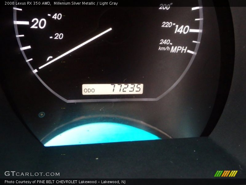 Millenium Silver Metallic / Light Gray 2008 Lexus RX 350 AWD