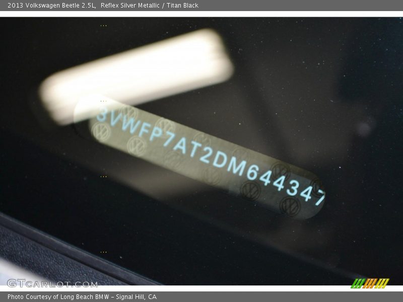 Reflex Silver Metallic / Titan Black 2013 Volkswagen Beetle 2.5L
