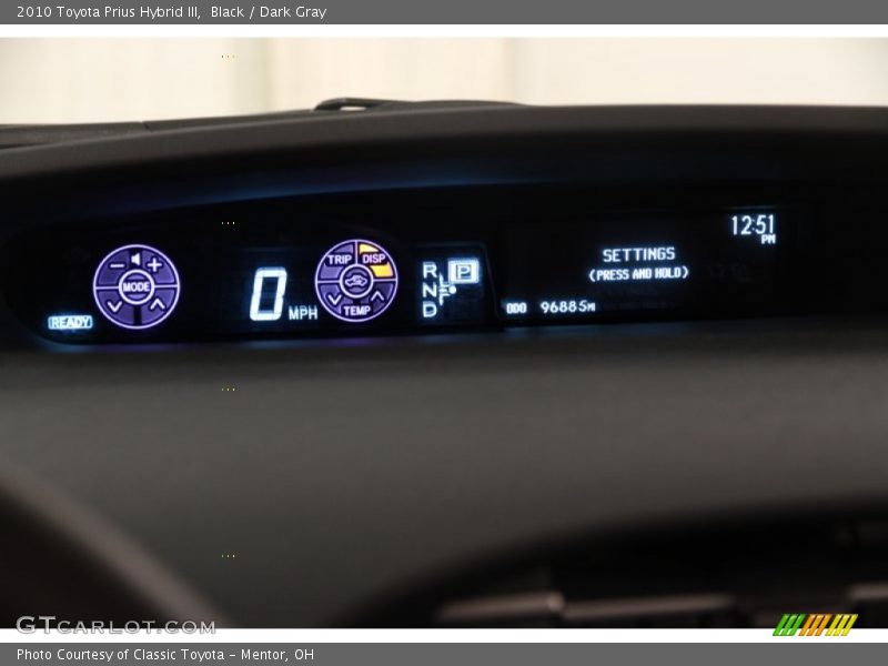 Black / Dark Gray 2010 Toyota Prius Hybrid III