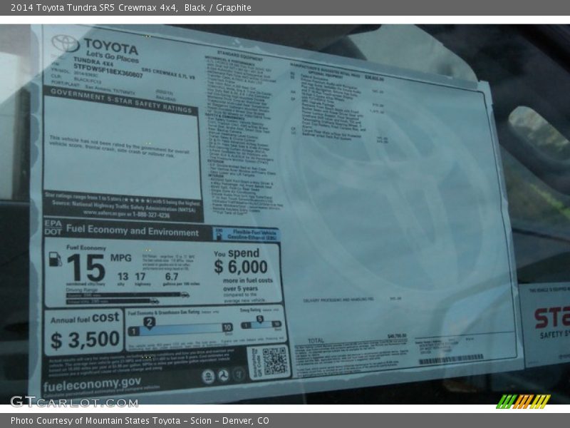Black / Graphite 2014 Toyota Tundra SR5 Crewmax 4x4