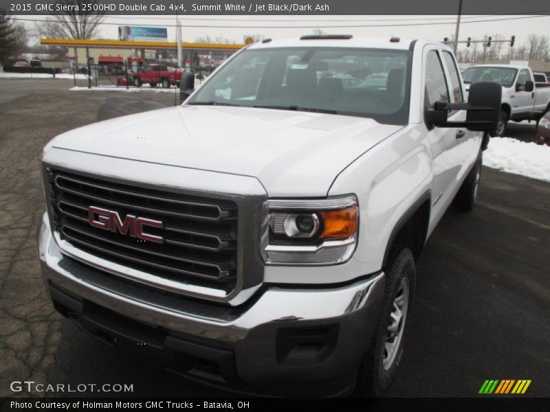 Summit White / Jet Black/Dark Ash 2015 GMC Sierra 2500HD Double Cab 4x4