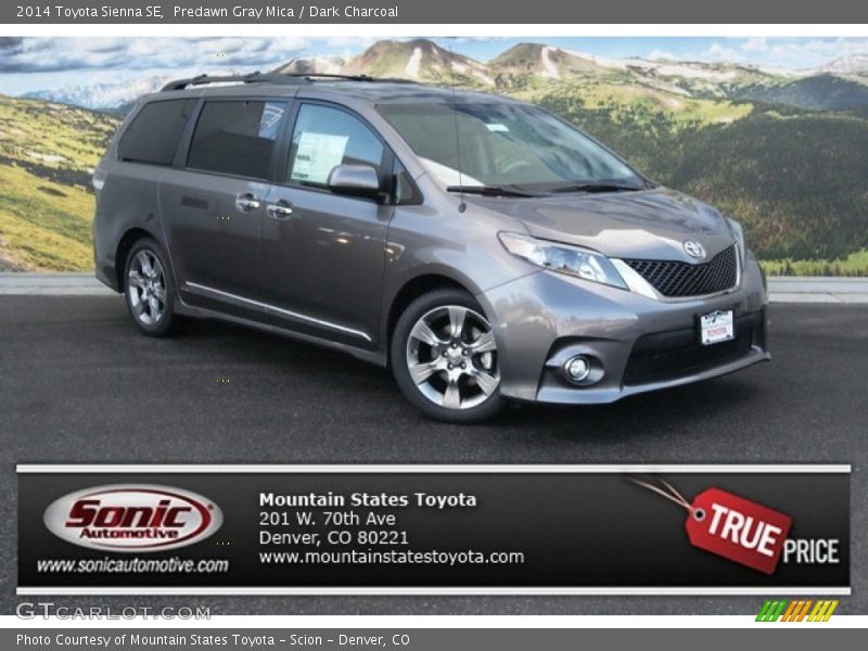 Predawn Gray Mica / Dark Charcoal 2014 Toyota Sienna SE