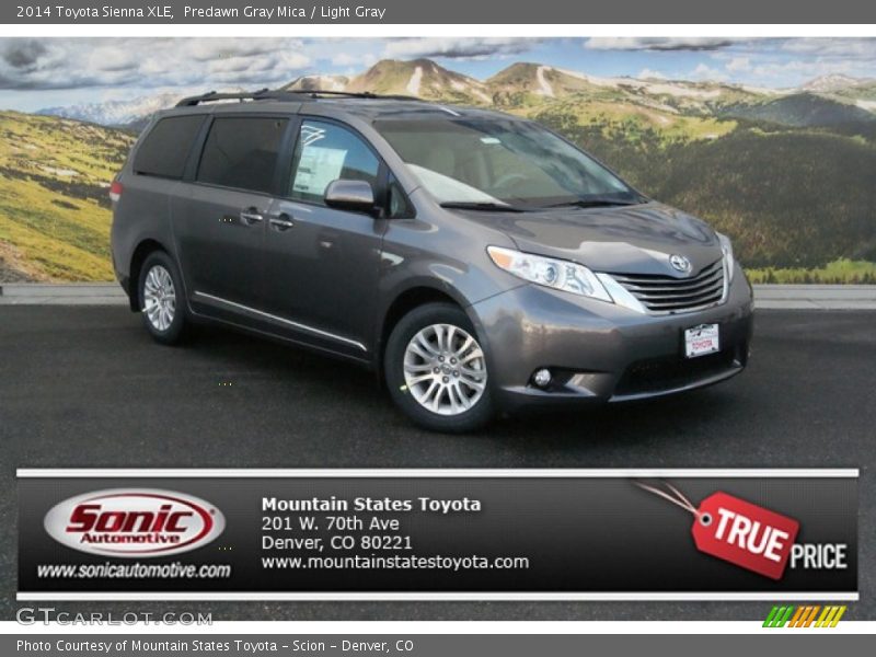 Predawn Gray Mica / Light Gray 2014 Toyota Sienna XLE
