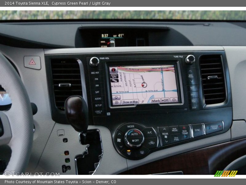 Cypress Green Pearl / Light Gray 2014 Toyota Sienna XLE