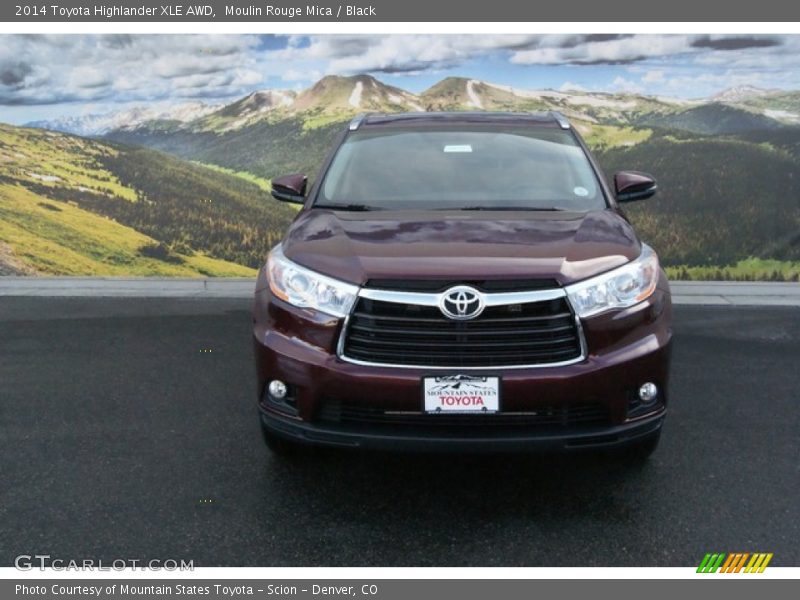 Moulin Rouge Mica / Black 2014 Toyota Highlander XLE AWD