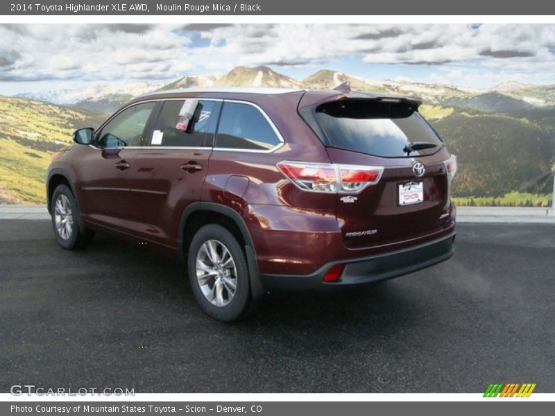 Moulin Rouge Mica / Black 2014 Toyota Highlander XLE AWD