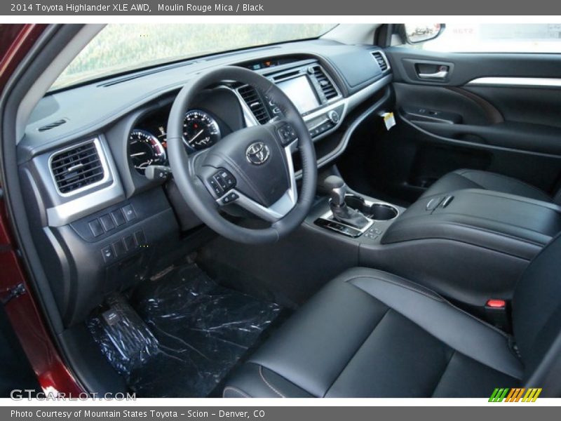 Moulin Rouge Mica / Black 2014 Toyota Highlander XLE AWD
