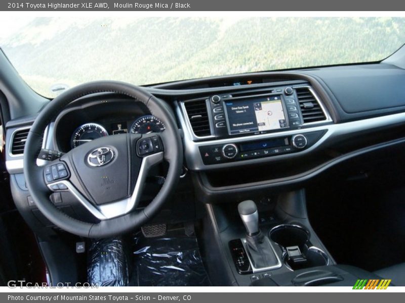 Moulin Rouge Mica / Black 2014 Toyota Highlander XLE AWD