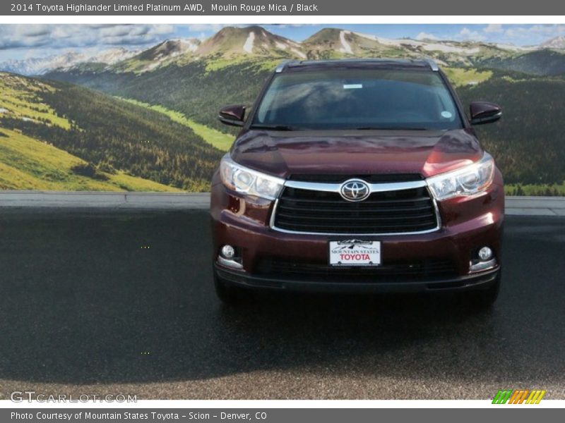 Moulin Rouge Mica / Black 2014 Toyota Highlander Limited Platinum AWD