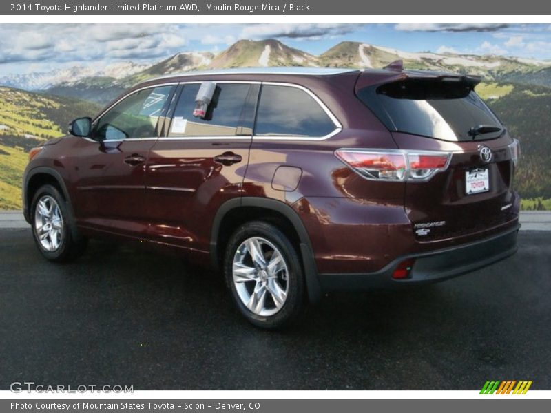 Moulin Rouge Mica / Black 2014 Toyota Highlander Limited Platinum AWD