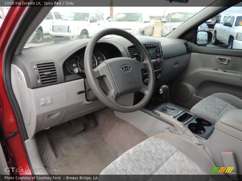 Spicy Red / Gray 2008 Kia Sorento LX