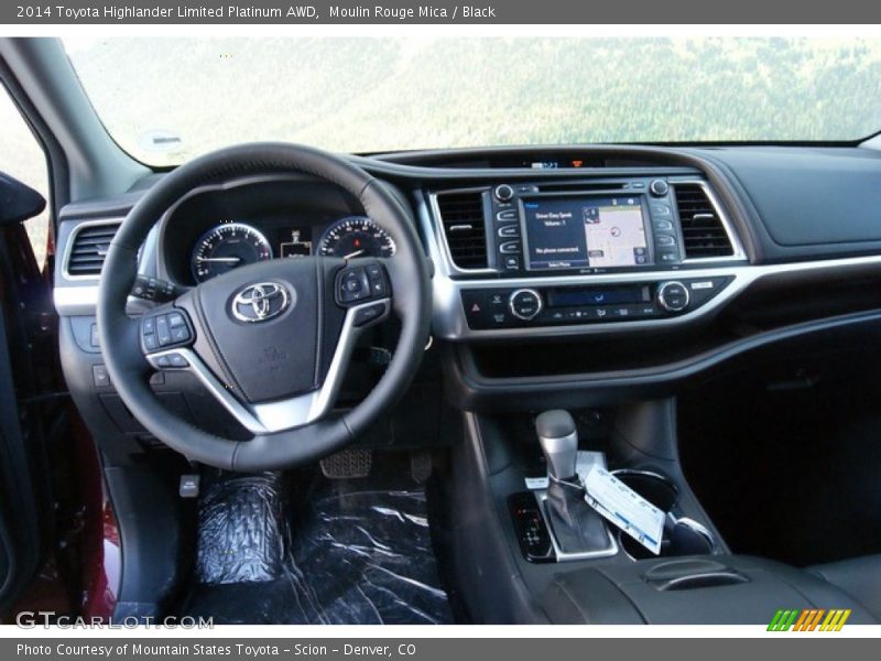 Moulin Rouge Mica / Black 2014 Toyota Highlander Limited Platinum AWD