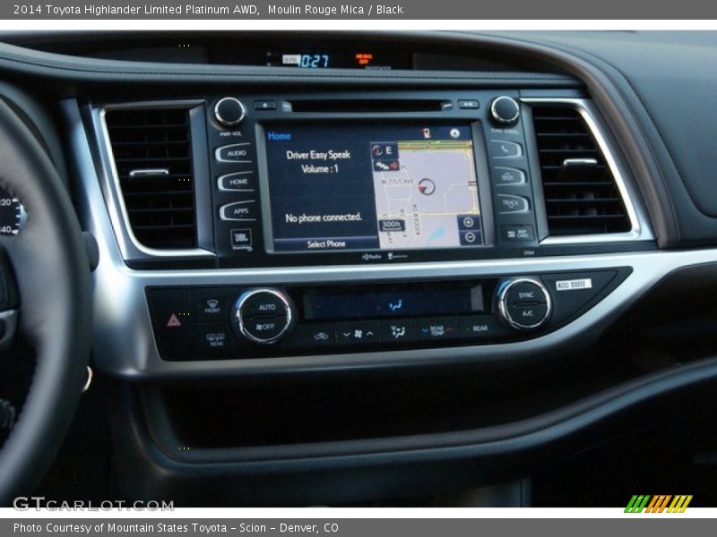 Moulin Rouge Mica / Black 2014 Toyota Highlander Limited Platinum AWD