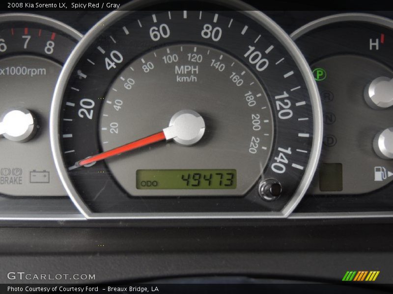 Spicy Red / Gray 2008 Kia Sorento LX