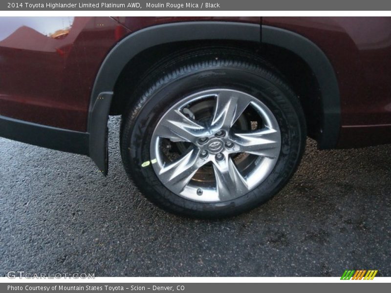 Moulin Rouge Mica / Black 2014 Toyota Highlander Limited Platinum AWD