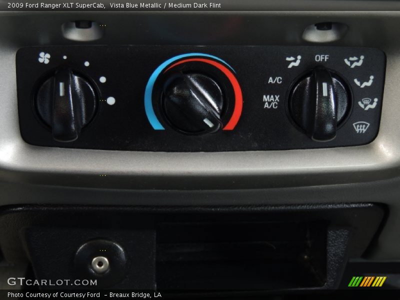 Vista Blue Metallic / Medium Dark Flint 2009 Ford Ranger XLT SuperCab