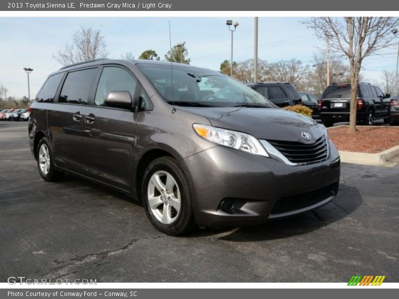 Predawn Gray Mica / Light Gray 2013 Toyota Sienna LE