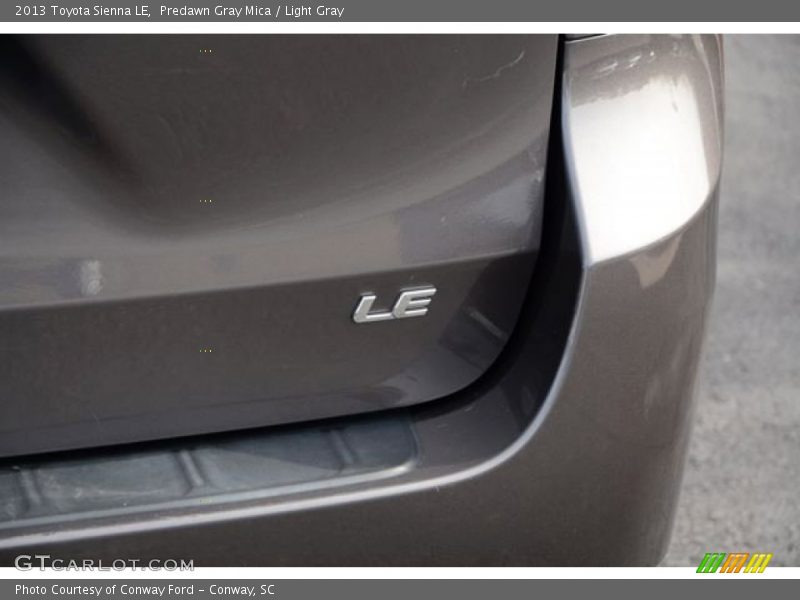 Predawn Gray Mica / Light Gray 2013 Toyota Sienna LE