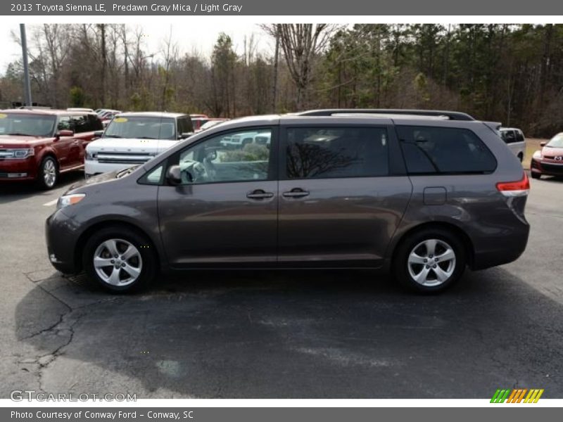 Predawn Gray Mica / Light Gray 2013 Toyota Sienna LE