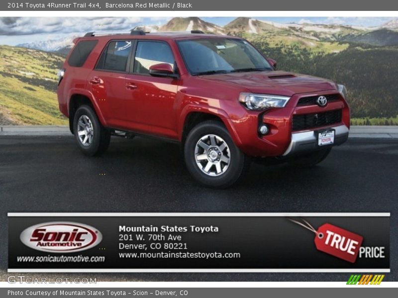 Barcelona Red Metallic / Black 2014 Toyota 4Runner Trail 4x4