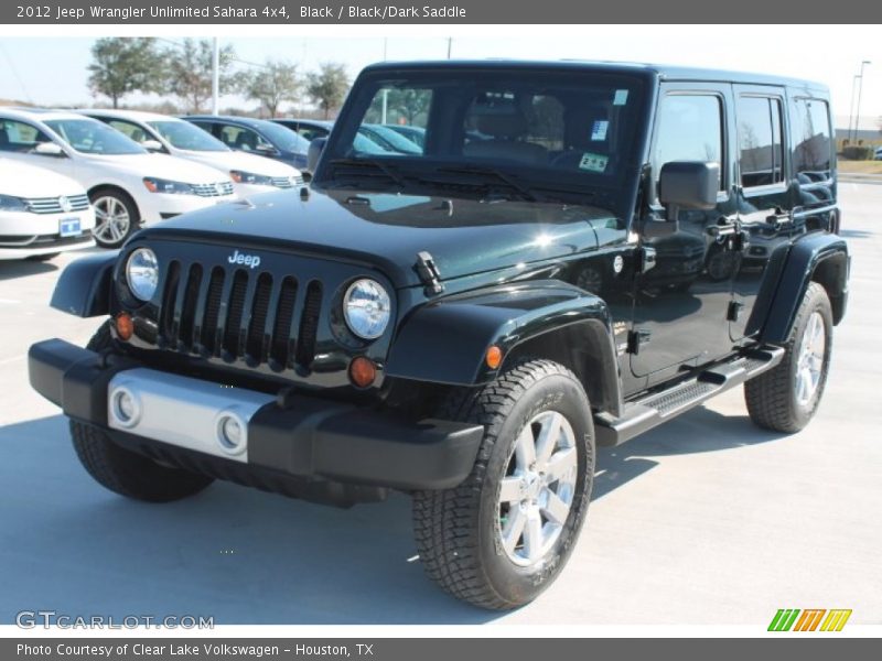 Black / Black/Dark Saddle 2012 Jeep Wrangler Unlimited Sahara 4x4