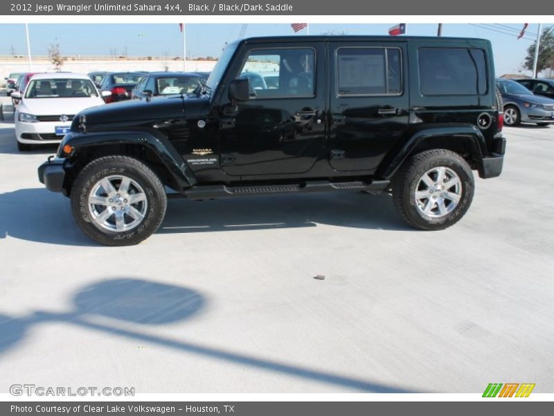 Black / Black/Dark Saddle 2012 Jeep Wrangler Unlimited Sahara 4x4