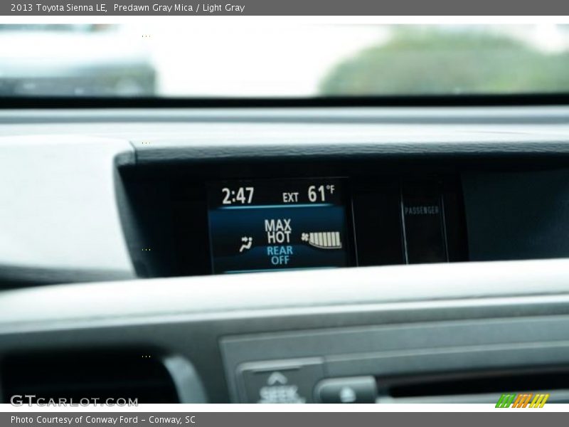 Predawn Gray Mica / Light Gray 2013 Toyota Sienna LE