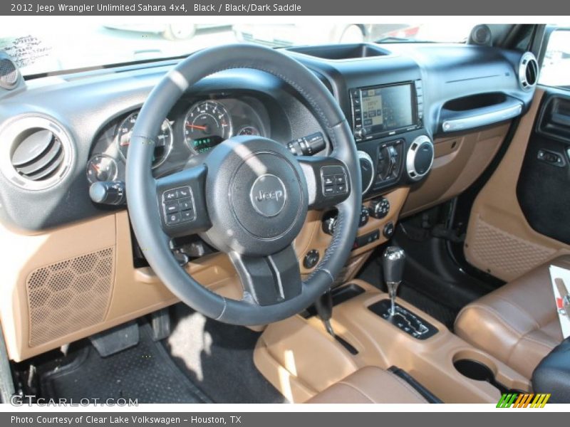 Black / Black/Dark Saddle 2012 Jeep Wrangler Unlimited Sahara 4x4