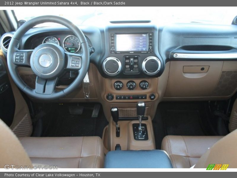 Black / Black/Dark Saddle 2012 Jeep Wrangler Unlimited Sahara 4x4