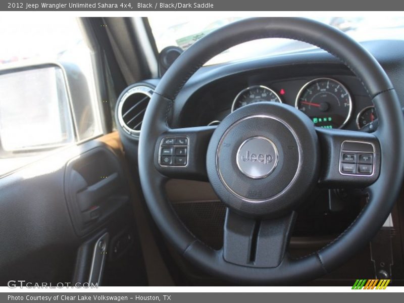 Black / Black/Dark Saddle 2012 Jeep Wrangler Unlimited Sahara 4x4