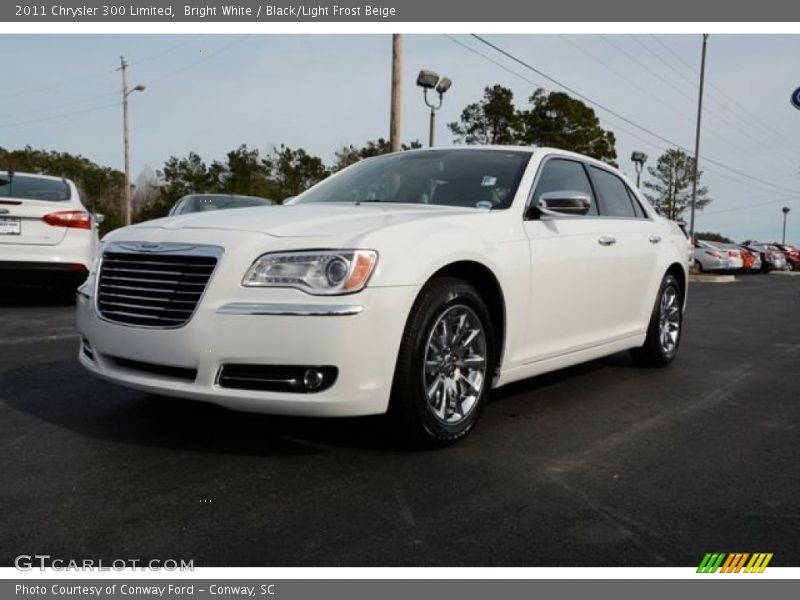 Bright White / Black/Light Frost Beige 2011 Chrysler 300 Limited
