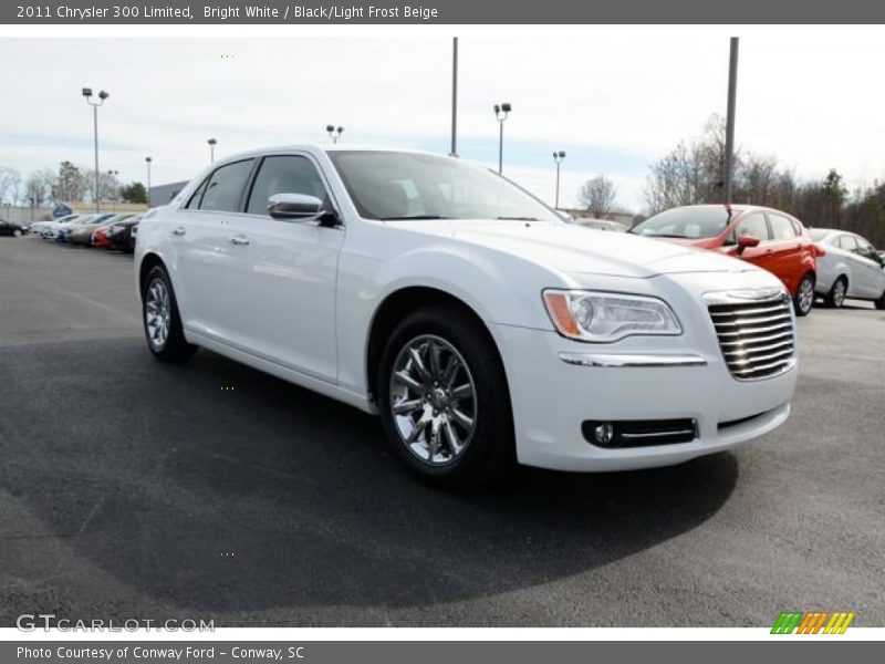 Bright White / Black/Light Frost Beige 2011 Chrysler 300 Limited