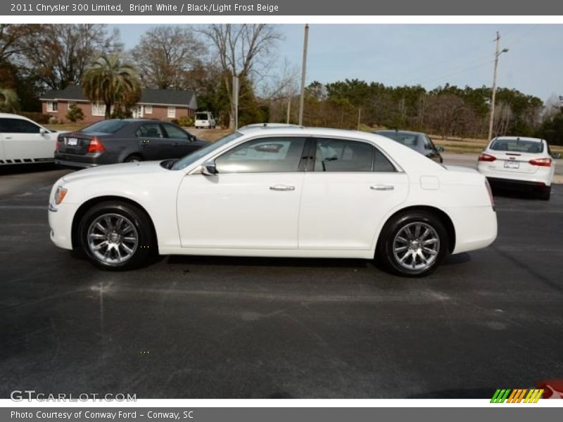 Bright White / Black/Light Frost Beige 2011 Chrysler 300 Limited