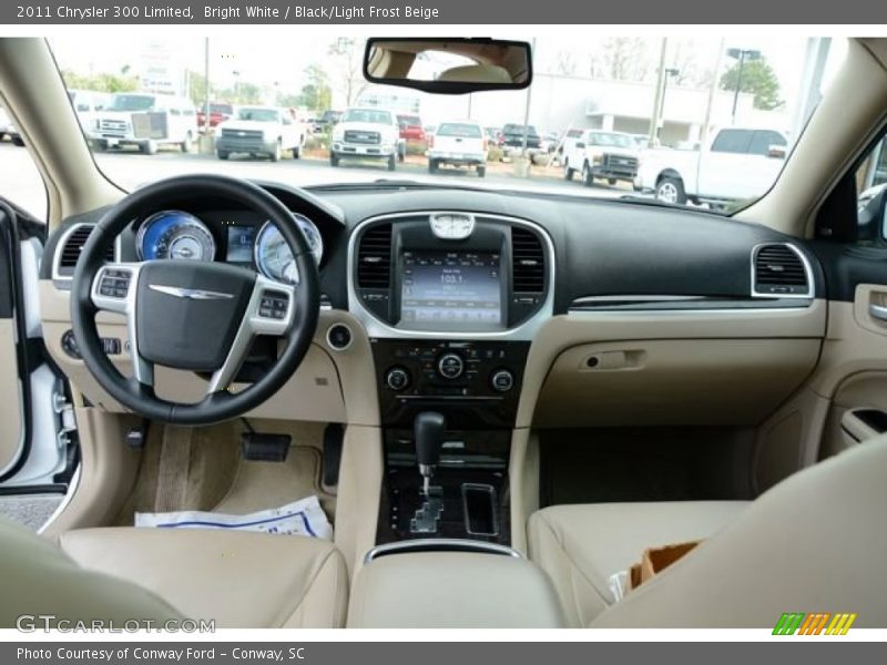 Bright White / Black/Light Frost Beige 2011 Chrysler 300 Limited