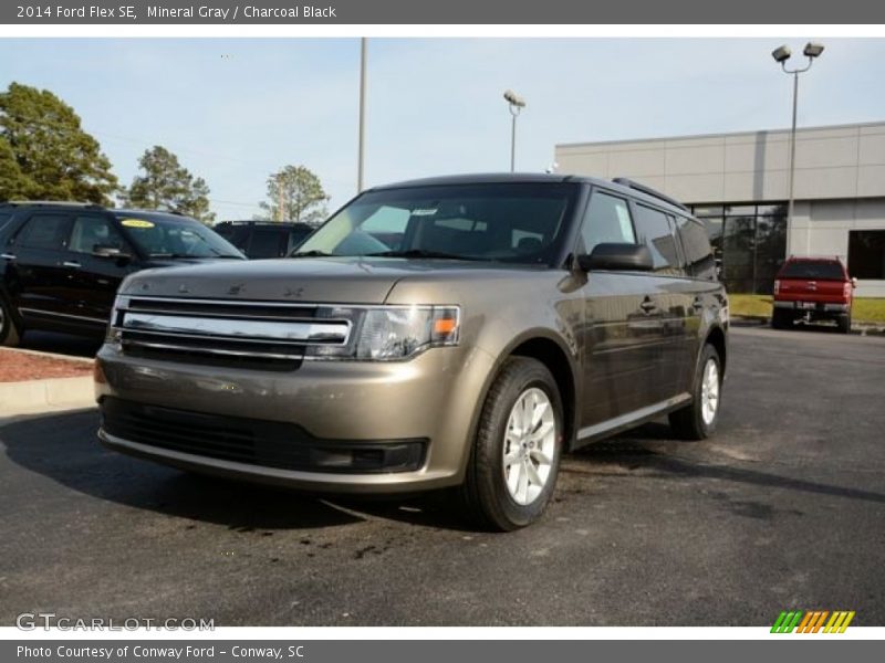 Mineral Gray / Charcoal Black 2014 Ford Flex SE